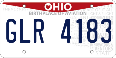 OH license plate GLR4183