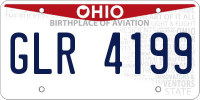 OH license plate GLR4199