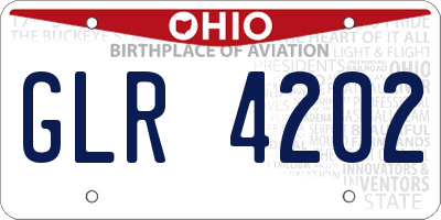 OH license plate GLR4202