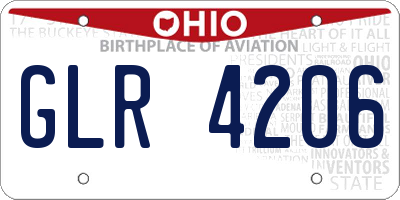 OH license plate GLR4206
