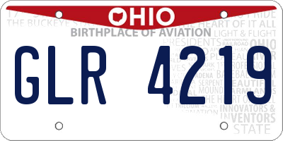 OH license plate GLR4219