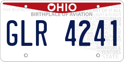 OH license plate GLR4241