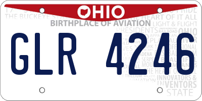 OH license plate GLR4246