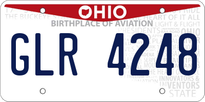 OH license plate GLR4248