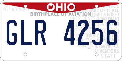 OH license plate GLR4256