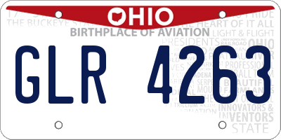 OH license plate GLR4263