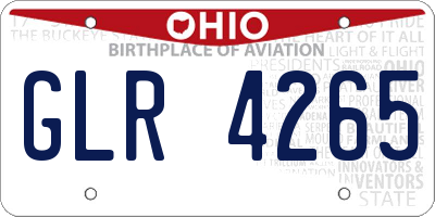 OH license plate GLR4265
