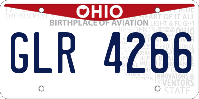 OH license plate GLR4266