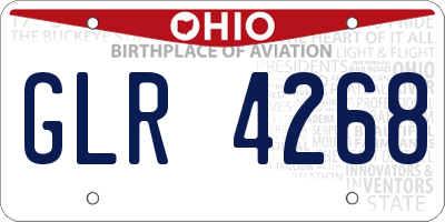OH license plate GLR4268