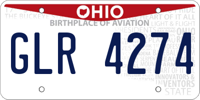 OH license plate GLR4274