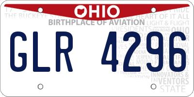 OH license plate GLR4296