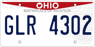 OH license plate GLR4302