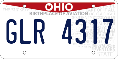 OH license plate GLR4317