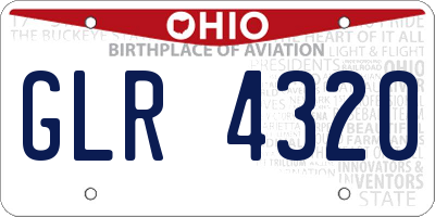 OH license plate GLR4320