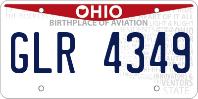 OH license plate GLR4349