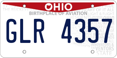 OH license plate GLR4357