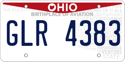 OH license plate GLR4383
