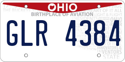 OH license plate GLR4384