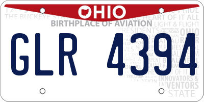 OH license plate GLR4394