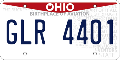 OH license plate GLR4401
