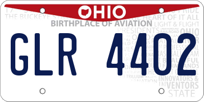 OH license plate GLR4402