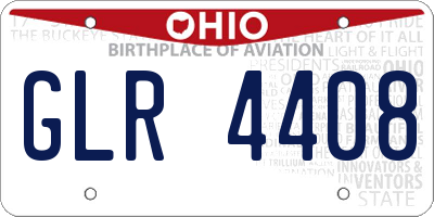 OH license plate GLR4408