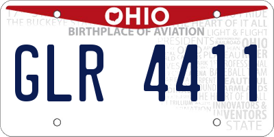 OH license plate GLR4411