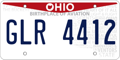 OH license plate GLR4412