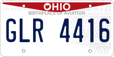 OH license plate GLR4416