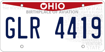 OH license plate GLR4419