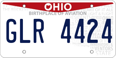 OH license plate GLR4424