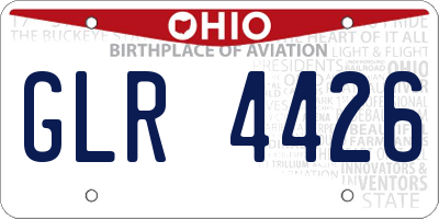 OH license plate GLR4426