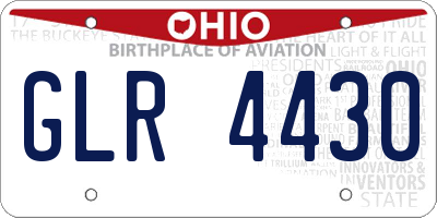 OH license plate GLR4430