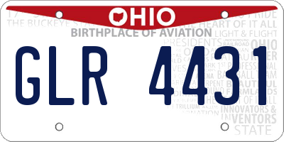 OH license plate GLR4431