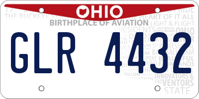 OH license plate GLR4432