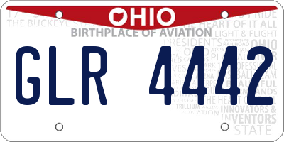 OH license plate GLR4442