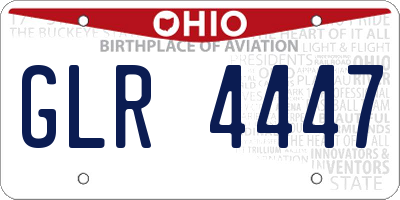 OH license plate GLR4447