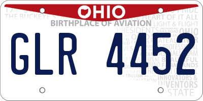 OH license plate GLR4452