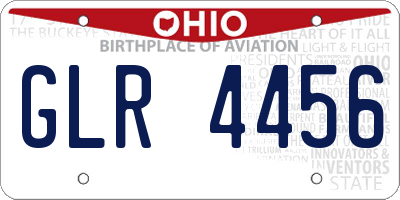 OH license plate GLR4456