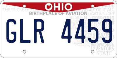 OH license plate GLR4459