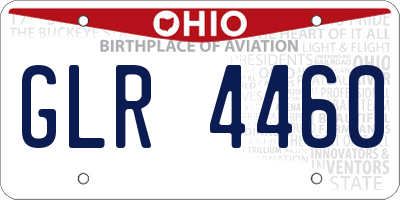 OH license plate GLR4460