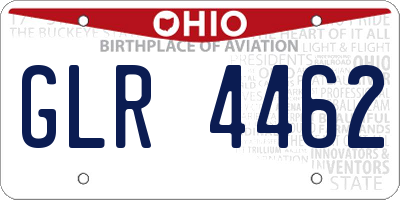 OH license plate GLR4462