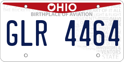 OH license plate GLR4464
