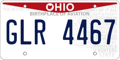 OH license plate GLR4467