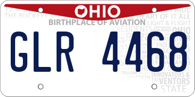 OH license plate GLR4468