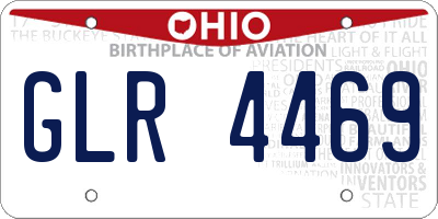 OH license plate GLR4469