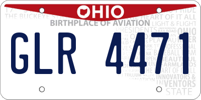 OH license plate GLR4471