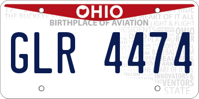 OH license plate GLR4474