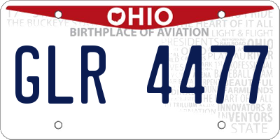 OH license plate GLR4477