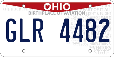 OH license plate GLR4482
